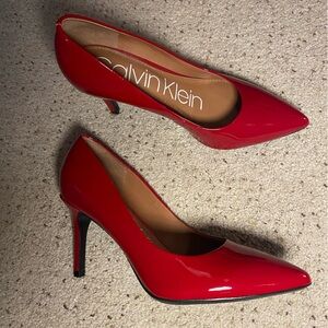 ❌SOLD❌Calvin Klein Gayle Red Patent Leather Pointed Toe Pumps Size 5.5